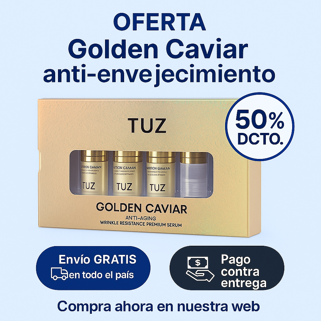 Serum Facial Premium Antiarrugas Reafirmante 5 en 1 TUZ Golden Caviar