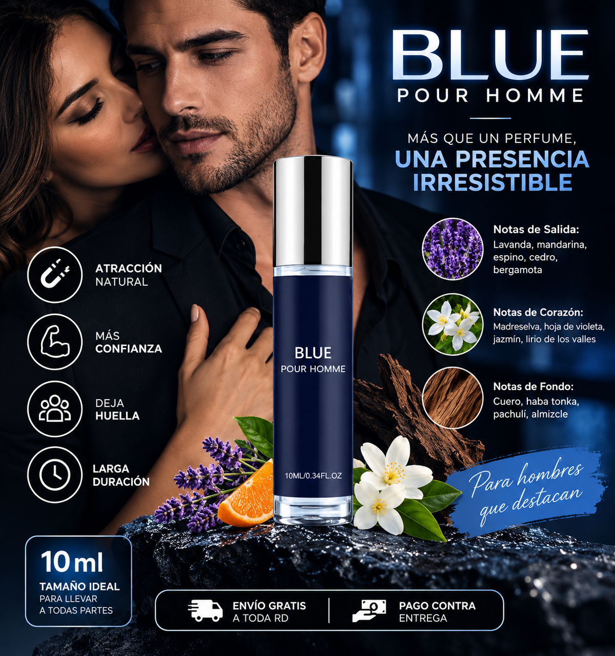FEROMONA BLUE MAGNET™ PARA HOMBRE – Aroma de Atracción 10 ml