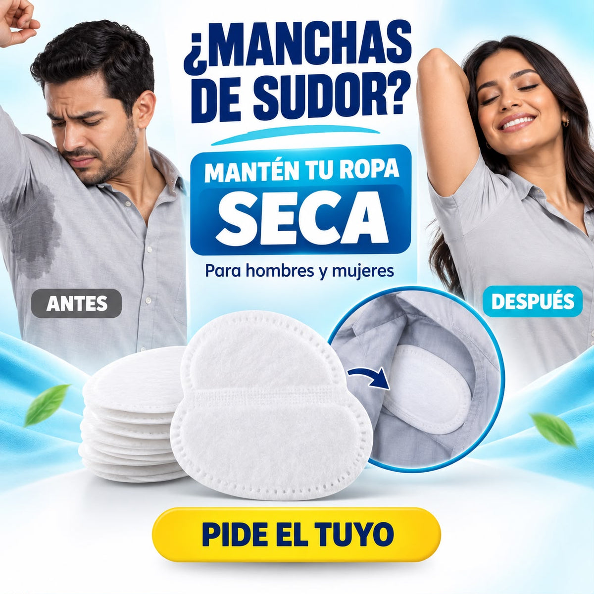 DryGuard™ – Protectores Antisudor para Ropa